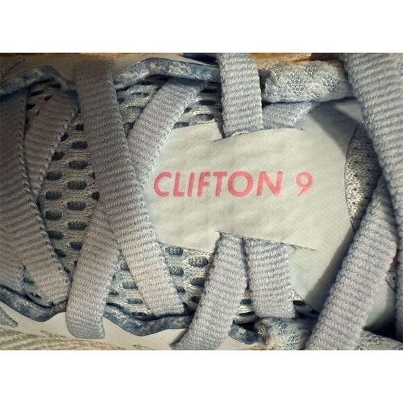 Hoka Clifton 9 Women's Running Shoes Blue/Orange Size 6.5B Sneakers - Picture 8 of 12